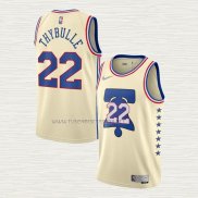 Camiseta Matisse Thybulle NO 22 Philadelphia 76ers Earned 2020-21 Crema