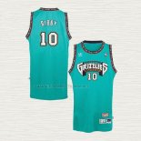 Camiseta Mike Bibby NO 10 Memphis Grizzlies Retro Historic Verde