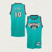 Camiseta Mike Bibby NO 10 Memphis Grizzlies Retro Historic Verde