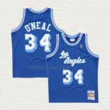 Camiseta NO 34 Los Angeles Lakers Retro 1996-97 Azul Shaquille O'Neal