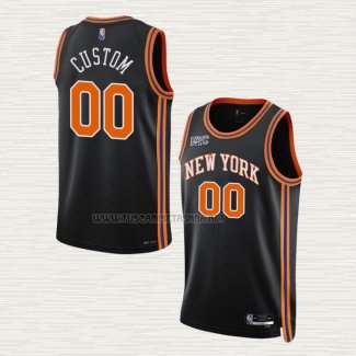 Camiseta New York Knicks Personalizada Ciudad 2021-22 Negro