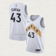 Camiseta Pascal Siakam NO 43 Toronto Raptors Ciudad Blanco