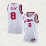 Camiseta Sean Tate NO 8 Houston Rockets Ciudad 2023-24 Blanco Jae'