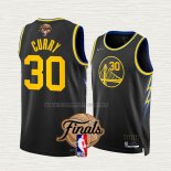 Camiseta Stephen Curry NO 30 Golden State Warriors Ciudad 2022 NBA Finals Negro