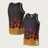 Camiseta Tracy Mcgrady NO 1 Toronto Raptors Flames Negro