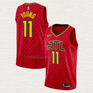 Camiseta Trae Young NO 11 Atlanta Hawks Statement 2019-20 Rojo