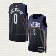 Camiseta Tyrese Haliburton NO 0 Indiana Pacers Ciudad 2022-23 Azul