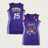 Camiseta Vince Carter NO 15 Mujer Toronto Raptors Violeta