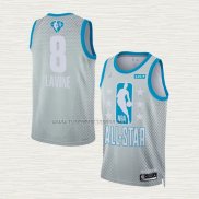 Camiseta Zach LaVine NO 8 Chicago Bulls All Star 2022 Gris