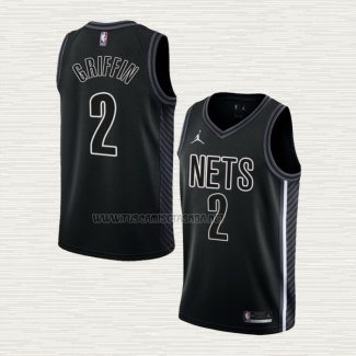Camiseta Blake Griffin NO 2 Brooklyn Nets Statement 2022-23 Negro