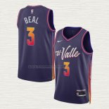 Camiseta Bradley Beal NO 3 Phoenix Suns Ciudad 2023-24 Violeta