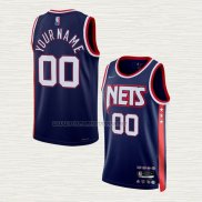 Camiseta Brooklyn Nets Personalizada Ciudad 2021-22 Azul