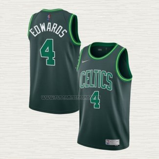 Camiseta Carsen Edwards NO 4 Boston Celtics Earned 2020-21 Verde