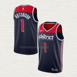 Camiseta Chandler Hutchison NO 1 Washington Wizards Association 2020-21 Azul