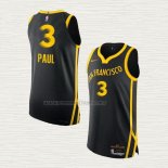 Camiseta Chris Paul NO 3 Golden State Warriors Ciudad Autentico 2023-24 Negro