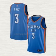 Camiseta Chris Paul NO 3 Oklahoma City Thunder Icon Azul