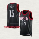 Camiseta Daishen Nix NO 15 Houston Rockets Statement 2023-24 Negro