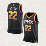 Camiseta Deandre Ayton NO 22 Phoenix Suns Statement 2022-23 Negro