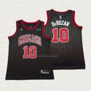 Camiseta Demar Derozan NO 10 Chicago Bulls Statement 2020-21 Negro