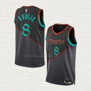 Camiseta Deni Avdija NO 8 Washington Wizards Ciudad 2023-24 Negro