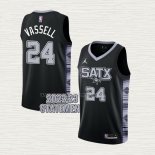 Camiseta Devin Vassell NO 24 San Antonio Spurs Statement 2022-23 Negro