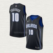 Camiseta Evan Fournier NO 10 Orlando Magic Statement Negro