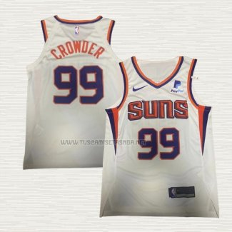 Camiseta Jae Crowder NO 99 Phoenix Suns Association Autentico Blanco