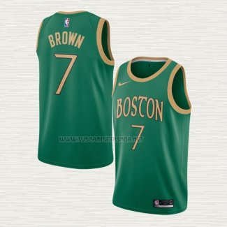 Camiseta Jaylen Brown NO 7 Boston Celtics Ciudad 2019-20 Verde