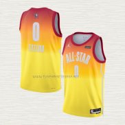 Camiseta Jayson Tatum NO 0 Boston Celtics All Star 2023 Naranja