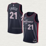 Camiseta Joel Embiid NO 21 Philadelphia 76ers Ciudad 2023-24 Azul