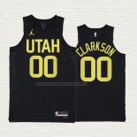 Camiseta Jordan Clarkson NO 00 Utah Jazz Statement 2022-23 Negro