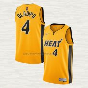 Camiseta KZ Okpala NO 4 Miami Heat Earned 2020-21 Oro