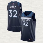 Camiseta Karl-Anthony Towns NO 32 Minnesota Timberwolves Icon Azul