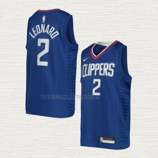 Camiseta Kawhi Leonard NO 2 Nino Los Angeles Clippers Icon Azul