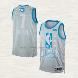 Camiseta Kevin Durant NO 7 Brooklyn Nets All Star 2022 Gris