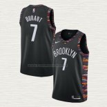Camiseta Kevin Durant NO 7 Brooklyn Nets Ciudad 2019-20 Negro