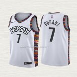 Camiseta Kevin Durant NO 7 Nino Brooklyn Nets Ciudad 2019-20 Blanco