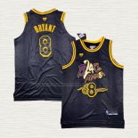 Camiseta Kobe Bryant NO 8 Los Angeles Lakers Black Mamba Snakeskin Negro