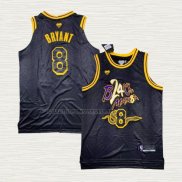 Camiseta Kobe Bryant NO 8 Los Angeles Lakers Black Mamba Snakeskin Negro