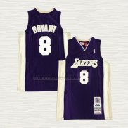 Camiseta Kobe Bryant NO 8 Los Angeles Lakers Hardwood Classics Hall Of Fame 2020 Violeta