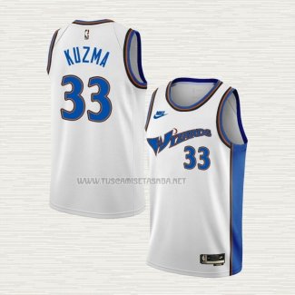 Camiseta Kyle Kuzma NO 33 Washington Wizards Classic 2022-23 Blanco