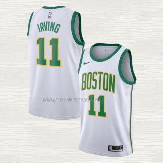 Camiseta Kyrie Irving NO 11 Boston Celtics Ciudad Blanco