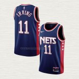 Camiseta Kyrie Irving NO 11 Brooklyn Nets Ciudad 2021-22 Azul
