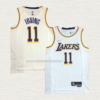 Camiseta Kyrie Irving NO 11 Los Angeles Lakers Association Blanco