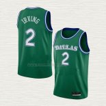 Camiseta Kyrie Irving NO 2 Dallas Mavericks Hardwood Classics 2022-23 Verde