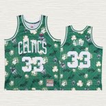 Camiseta Larry Bird NO 33 Boston Celtics Hardwood Classics Verde