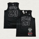 Camiseta Michael Jordan NO 23 Chicago Bulls MVP Negro