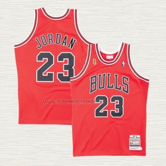 Camiseta Michael Jordan NO 23 Chicago Bulls Mitchell & Ness 1995-96 Rojo