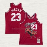 Camiseta Michael Jordan NO 23 Juic Wrld X BR Chicago Bulls Rojo