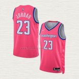 Camiseta Michael Jordan NO 23 Washington Wizards Ciudad 2022-23 Rosa